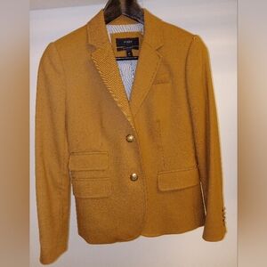 J. Crew Women's Camel Blazer with Gold Buttons